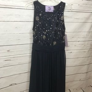 $278 Chiffon Beads Sequins Rhinestones Dress Prom